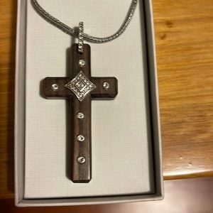 Brighton Byzantine Cross on silver 32” chain